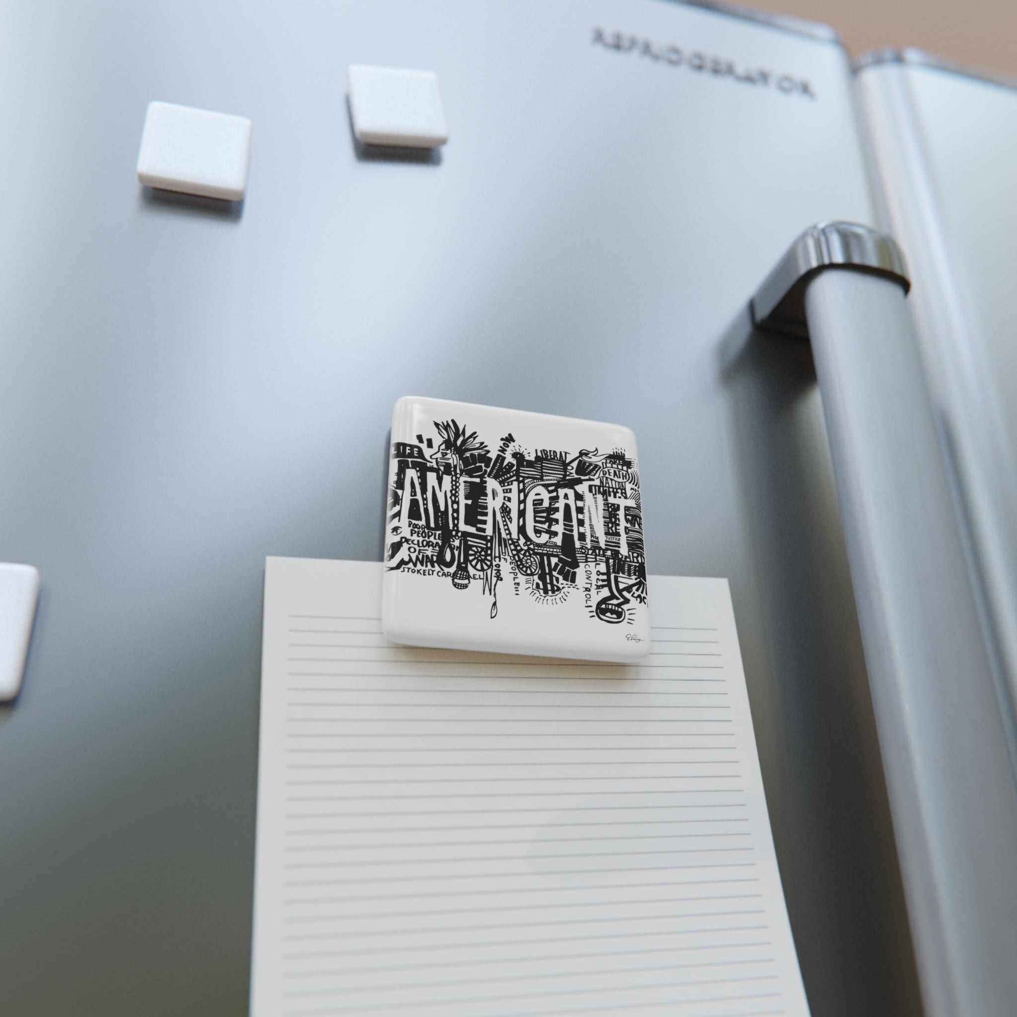 Americant - Porcelain Magnet, Square